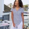CHARLOTTE Navy French Stripe, Heritage Jersey
