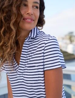 CHARLOTTE Navy French Stripe, Heritage Jersey 6 CHARLOTTE Navy French Stripe, Heritage Jersey -Elegant Wear Hub 1 WEXFORD WTL LAB220ST WBRS LAB510TF DDR Model Paloma Jonas 24SP 040 sRGB