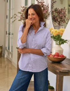 WAVERLY Thin Navy Stripe, Superluxe