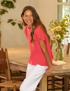 MONTECITO VEST Lobster, Pure Italian Cotton -Elegant Wear Hub 18 SWEATER05 LBSK WEXFORD WTL SIMONE SP25 MAY 0532 sRGB