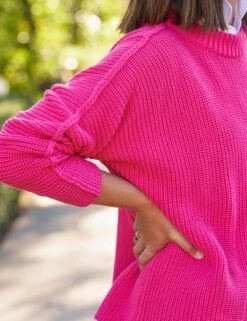 MONTECITO SWEATER Peony, Pure Italian Cotton 6 MONTECITO SWEATER Peony, Pure Italian Cotton -Elegant Wear Hub 19 FINLEY WHTD WATERFORD 1968 SWEATER02 PEOK MICHELE OUELLET 25SP 1468 sRGB