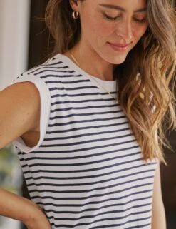 CORY Navy French Stripe, Heritage Jersey 6 CORY Navy French Stripe, Heritage Jersey -Elegant Wear Hub 21 LAB409ST WBRS BERI 25SP APRIL 1336 sRGB