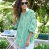 SHIRLEY Wide Green Stripe, Superluxe