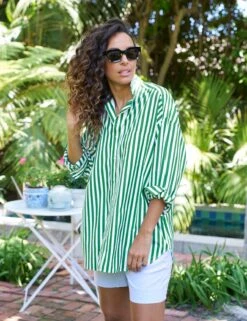 SHIRLEY Wide Green Stripe, Superluxe