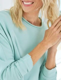 ANNA Seafoam, Triple Fleece -Elegant Wear Hub 27 LAB635TF SLTW LAB516NTF SEFO Model Kristine Szabo 24SP 1131 sRGB