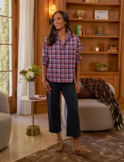 EILEEN White And Black With Red Plaid, Italian Flannel -Elegant Wear Hub 29 EILEEN WBRP LAB634TF BRNV DANEE 25FA SEPTEMBER 1072 sRGB