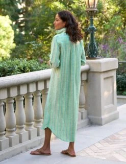 RORY Green Multi Stripe, Italian Classic Linen -Elegant Wear Hub 29 RORY GSTL JuliaOrtiz 25SP April 3808 sRGB