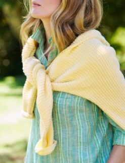 MONTECITO SWEATER Daffodil, Pure Italian Cotton -Elegant Wear Hub 32 EILEEN GSTL SWEATER02 DAFK WESTPORT 1968 CLARA SETTJE 25SP 2204 sRGB