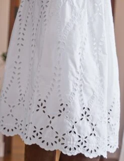 GRACE SKIRT White, Eyelet Cotton -Elegant Wear Hub 35 SWEATER01 SNDK EYELETS WHTP PALOMA 25FA SEPTEMBER 3092 sRGB