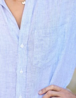 RORY Blue Stripe, Lived-in Linen -Elegant Wear Hub 38 RORY BSLN Paloma Jonas 24SP 2619 sRGB
