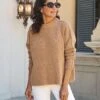 MONTECITO SWEATER Camel, Pure Italian Cotton