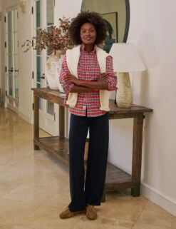 EILEEN Red And Yellow With Blue Plaid, Italian Flannel -Elegant Wear Hub 5 EILEEN BYRP SWEATER01 CRMK LAB649TF BRNV MILAN 25FA SEPTEMBER 0289 sRGB