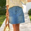 JAMESON SKIRT 1968 Wash, Italian Dream™ Light Denim