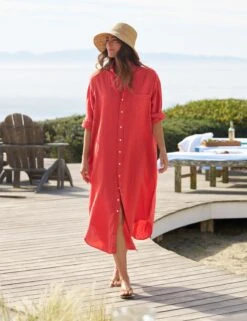 MEGAN Summer Red, Washed Linen