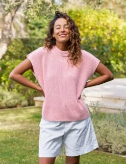 MONTECITO VEST Coral Reef, Pure Italian Cotton