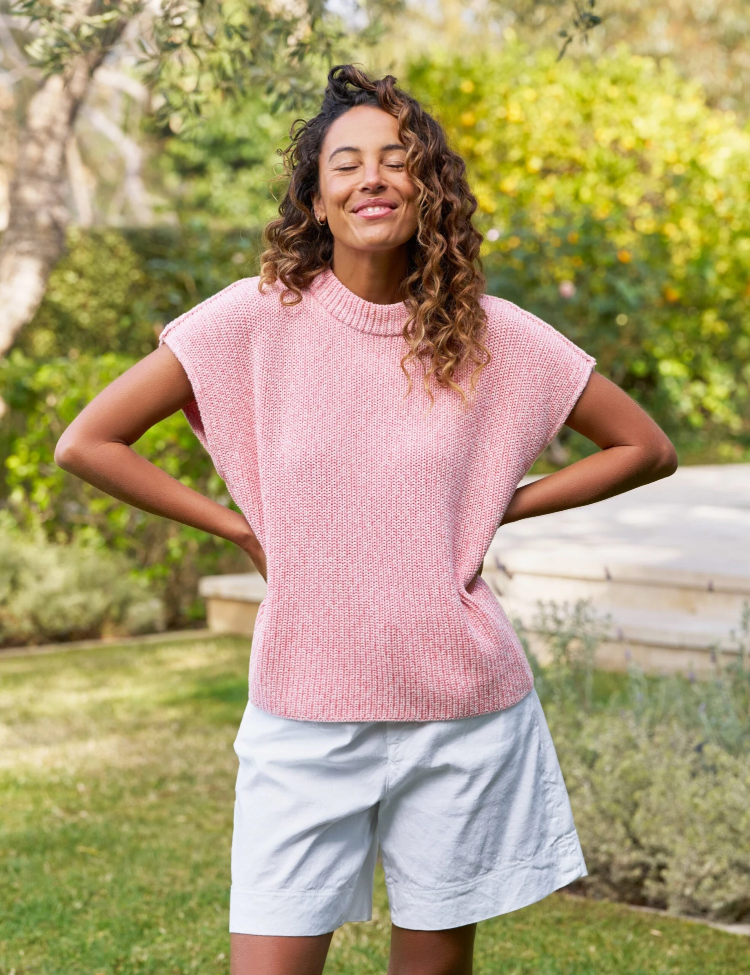 MONTECITO VEST Coral Reef, Pure Italian Cotton 1 MONTECITO VEST Coral Reef, Pure Italian Cotton