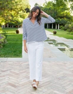 PATRICK Navy French Stripe, Heritage Jersey -Elegant Wear Hub 63 WEXFORD WTL LAB510ST WBRS RayRoberts 25SP March 2072 sRGB