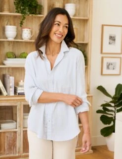 EILEEN Blue Stripe, Italian Cashmere Touch 8 EILEEN Blue Stripe, Italian Cashmere Touch -Elegant Wear Hub 7 EILEEN BSF GALWAY ALMD Model RachelleBell 24RE 0604 sRGB