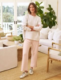 ANNA Heather White Melange, Triple Fleece -Elegant Wear Hub 72 LAB643TF VROS LAB516NTF HTWM Model MicheleOullet 24RE 0449 sRGB