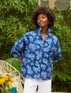 OONA Blue And Purple Floral, Made With Liberty Fabric 9 OONA Blue And Purple Floral, Made With Liberty Fabric -Elegant Wear Hub 9 OONA FLBP LAB634TF WHT MILAN SU25 JUNE 2213 sRGB