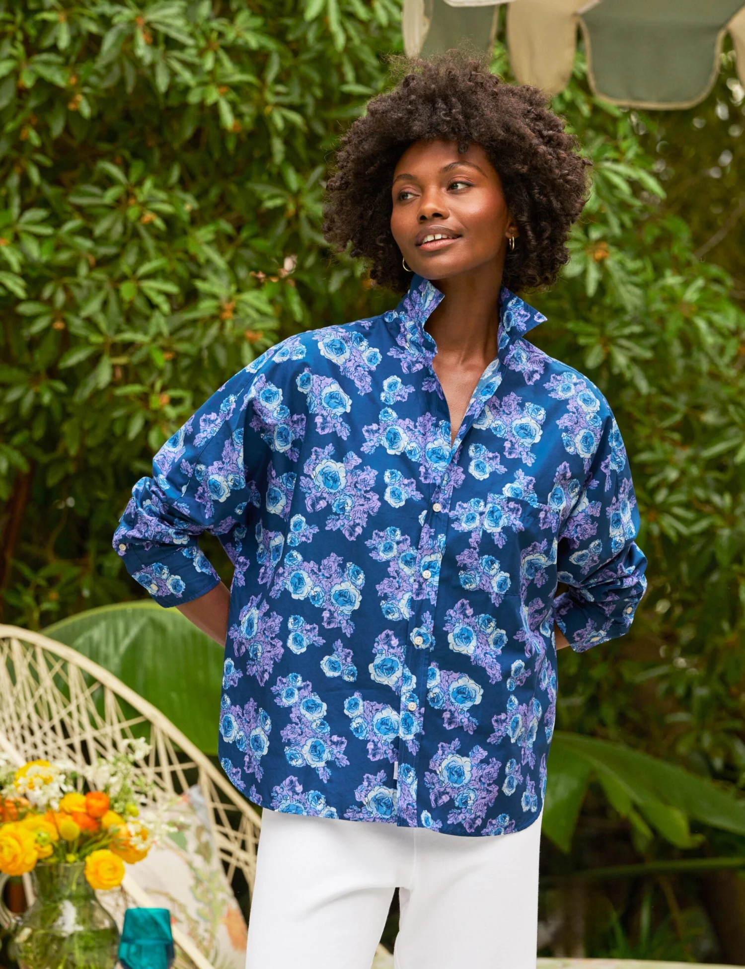 OONA Blue And Purple Floral, Made With Liberty Fabric 4 OONA Blue And Purple Floral, Made With Liberty Fabric - Image 4