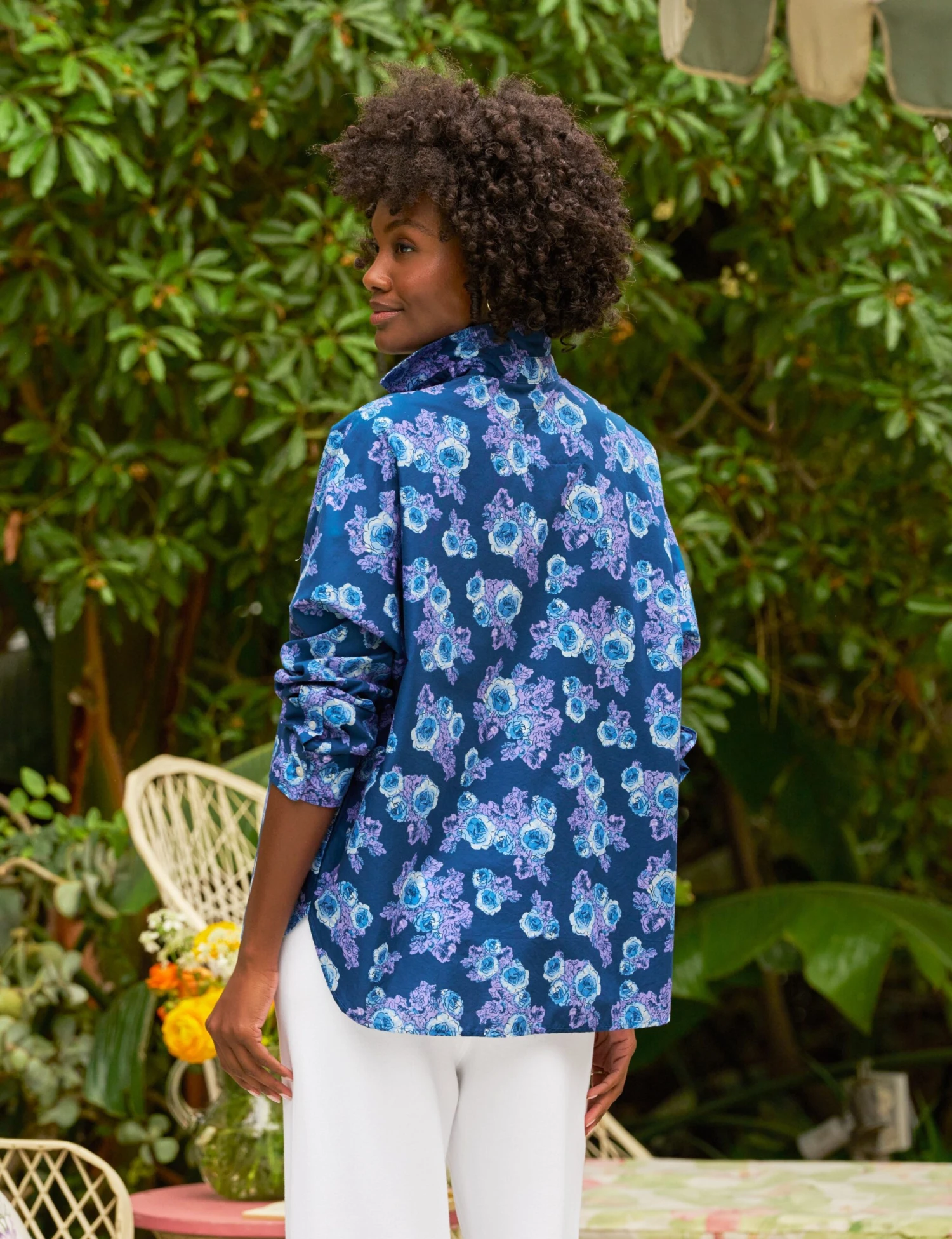 OONA Blue And Purple Floral, Made With Liberty Fabric 2 OONA Blue And Purple Floral, Made With Liberty Fabric - Image 2