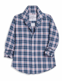 BARRY Gray With Blue And Red Plaid, Italian Flannel -Elegant Wear Hub BARRY GPRL 25FA 01