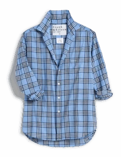 EILEEN Blue And Navy Plaid, Casual Cotton -Elegant Wear Hub EILEEN BNCB