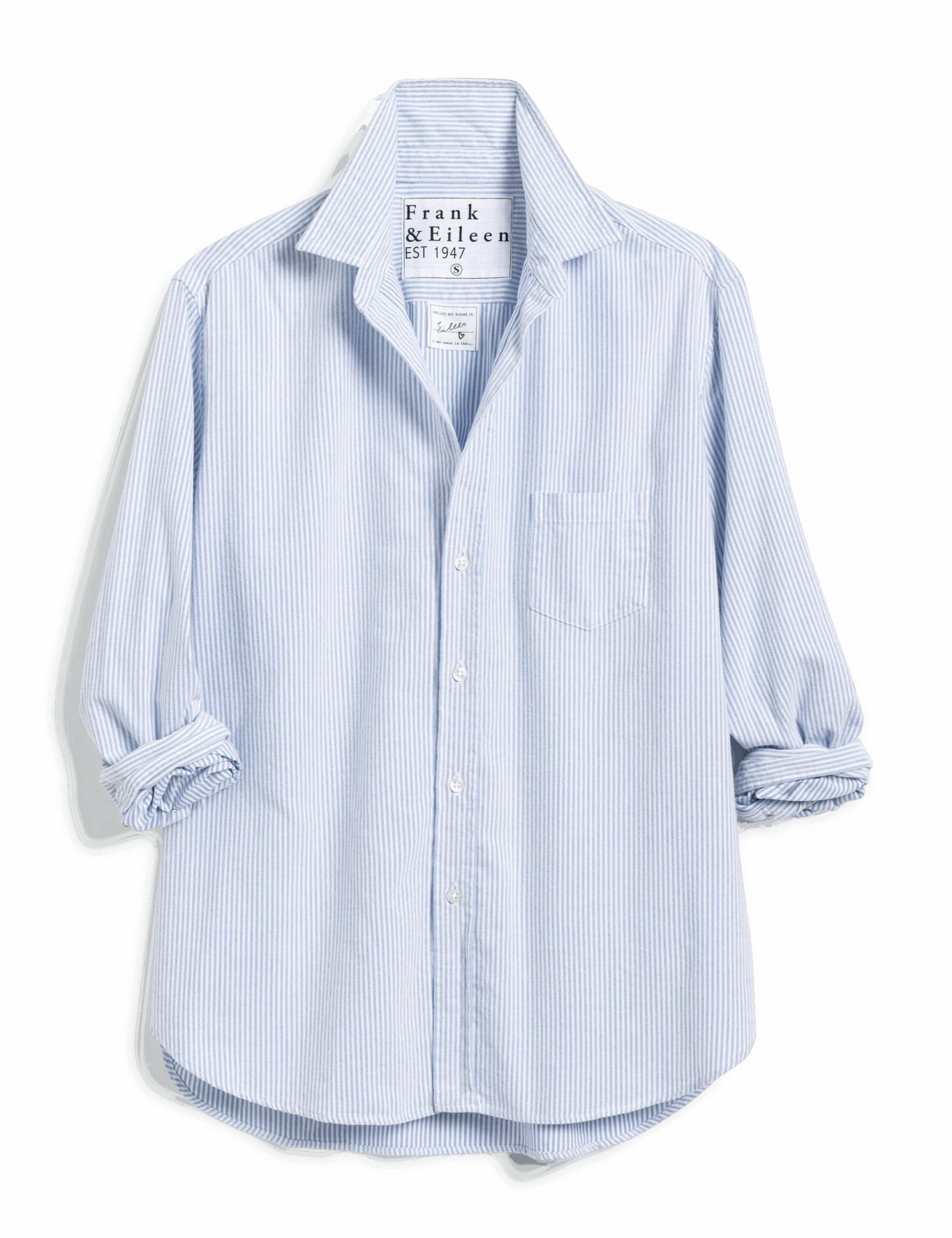 EILEEN Blue Stripe, Italian Cashmere Touch 6 EILEEN Blue Stripe, Italian Cashmere Touch - Image 6