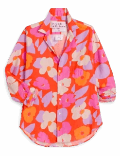 EILEEN Orange And Pink Floral, Italian Classic Linen 9 EILEEN Orange And Pink Floral, Italian Classic Linen -Elegant Wear Hub EILEEN LFPO 01
