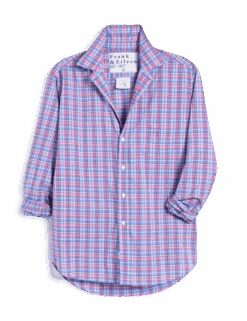 EILEEN Pink And Blue Plaid, Superluxe -Elegant Wear Hub EILEEN PKBP