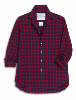 EILEEN Red And Blue Plaid, Italian Flannel 10 EILEEN Red And Blue Plaid, Italian Flannel -Elegant Wear Hub EILEEN RDBP 25FA 01 1