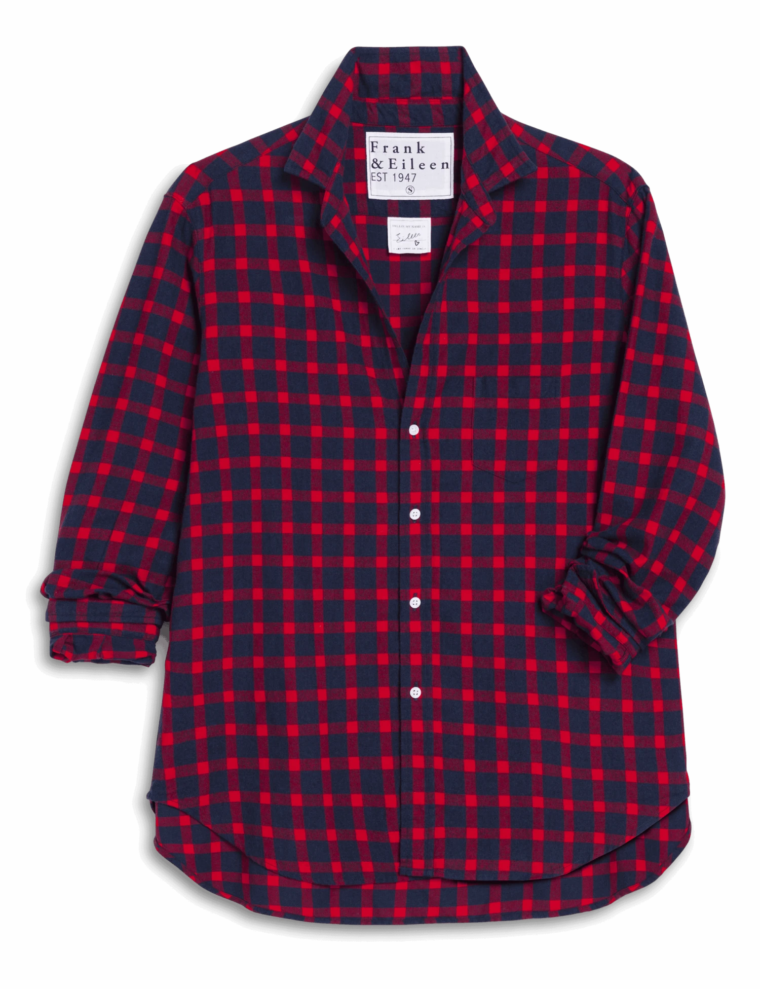 EILEEN Red And Blue Plaid, Italian Flannel 5 EILEEN Red And Blue Plaid, Italian Flannel - Image 5