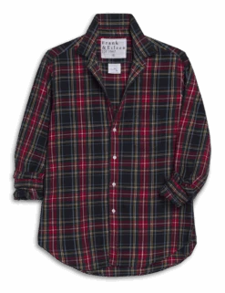 EILEEN Red And Yellow With Navy Plaid, Italian Flannel -Elegant Wear Hub EILEEN RYBP 25FA 01 1