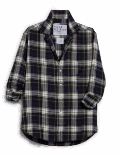 EILEEN Navy And Green With Yellow Plaid, Italian Flannel -Elegant Wear Hub EILEEN WNRP