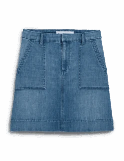 JAMESON SKIRT 1968 Wash, Italian Dream™ Light Denim -Elegant Wear Hub JAMESONSK 1968 front 1