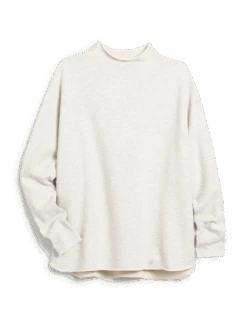 EFFIE Heather White Melange, Triple Fleece -Elegant Wear Hub LAB518TF HTWM