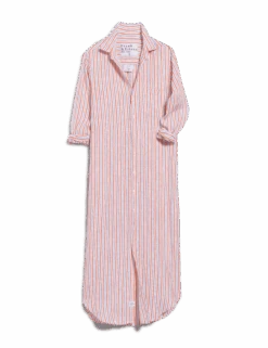 RORY Orange And Purple Stripe, Italian Classic Linen