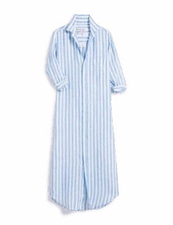 RORY Wide White And Blue Stripe, Classic Linen -Elegant Wear Hub RORY WBWL