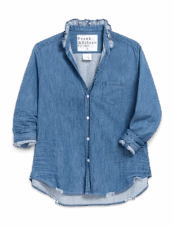 EILEEN RUFFLE Vintage Stonewashed Indigo, Famous Denim -Elegant Wear Hub RUFFLEEILN VWD 25SP March 01 1