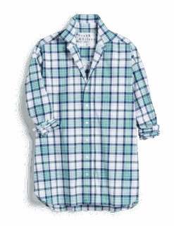 SHIRLEY Navy And Green Plaid, Superluxe -Elegant Wear Hub SHIRLEY BNGP