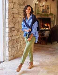 SHIRLEY Blue With White Stripe, Superluxe -Elegant Wear Hub SHIRLEY BWSD Exclusive Paloma Jonas 23FA 2383 sRGB