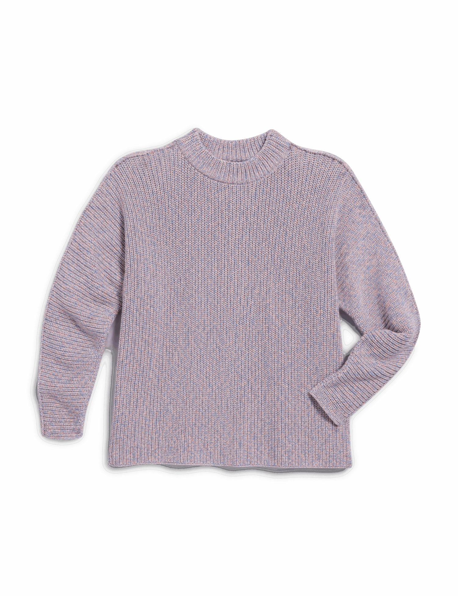 MONTECITO SWEATER Pink And Blue Marl, Pure Italian Cotton 6 MONTECITO SWEATER Pink And Blue Marl, Pure Italian Cotton - Image 6