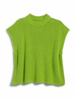 MONTECITO VEST Chartreuse, Pure Italian Cotton -Elegant Wear Hub SWEATER05 CHRK