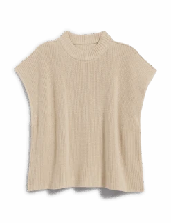 MONTECITO VEST Sand, Pure Italian Cotton -Elegant Wear Hub SWEATER05 SNDK