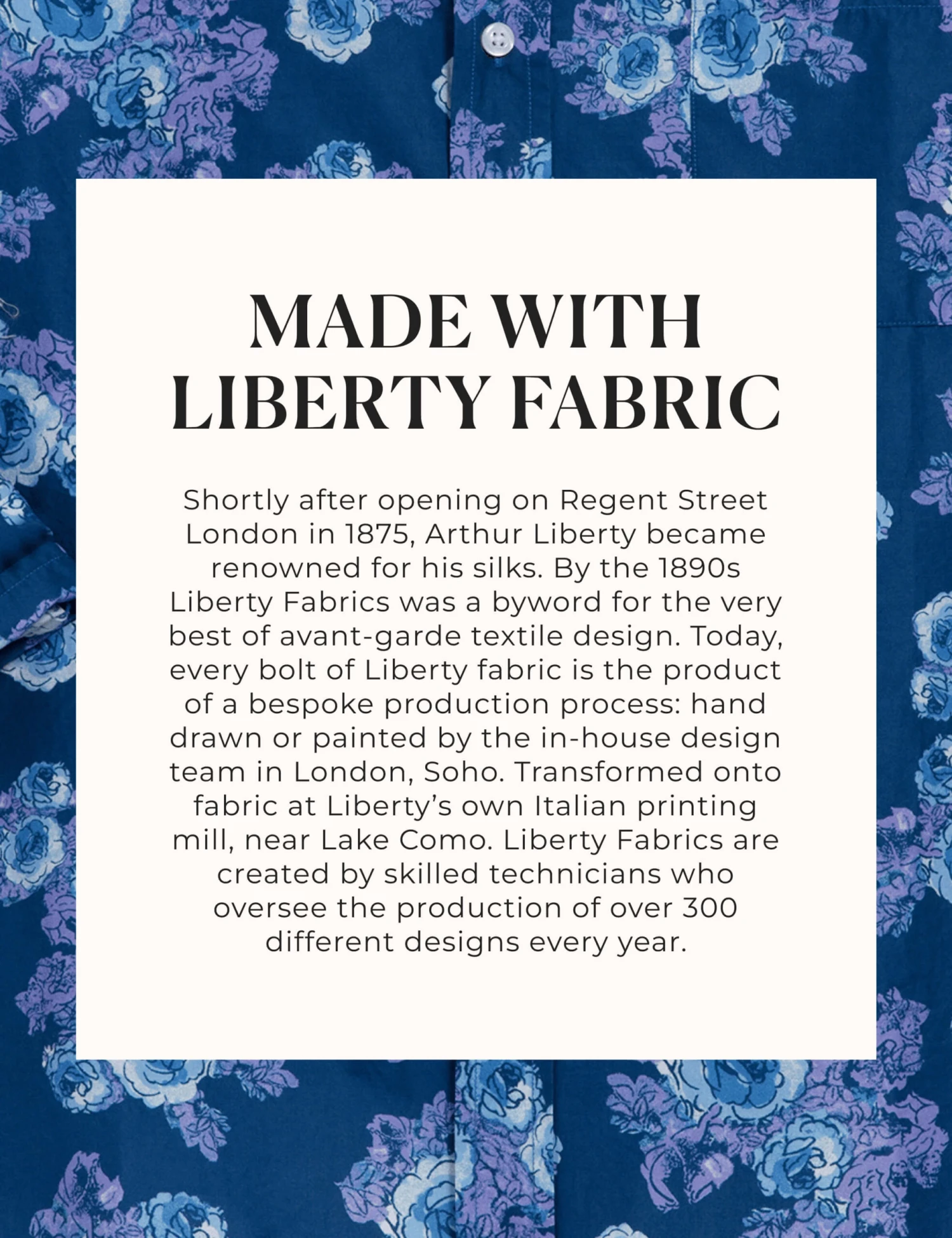 OONA Blue And Purple Floral, Made With Liberty Fabric 6 OONA Blue And Purple Floral, Made With Liberty Fabric - Image 6